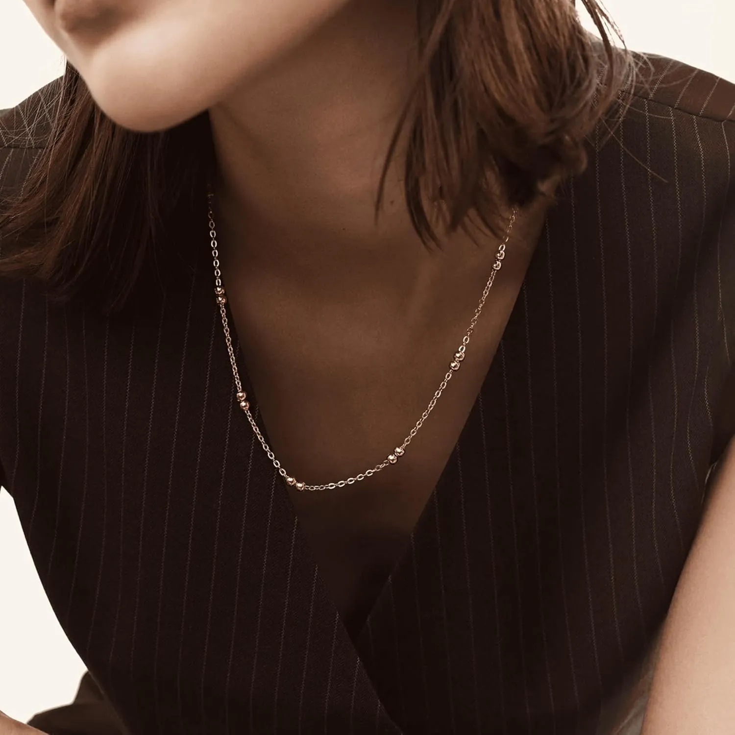 Hey Harper Gold Necklace For Women Trendy Necklace - 14K Golden PVD Coating Waterproof & Sweatproof Non Tarnish Jewelry Chain Necklaces