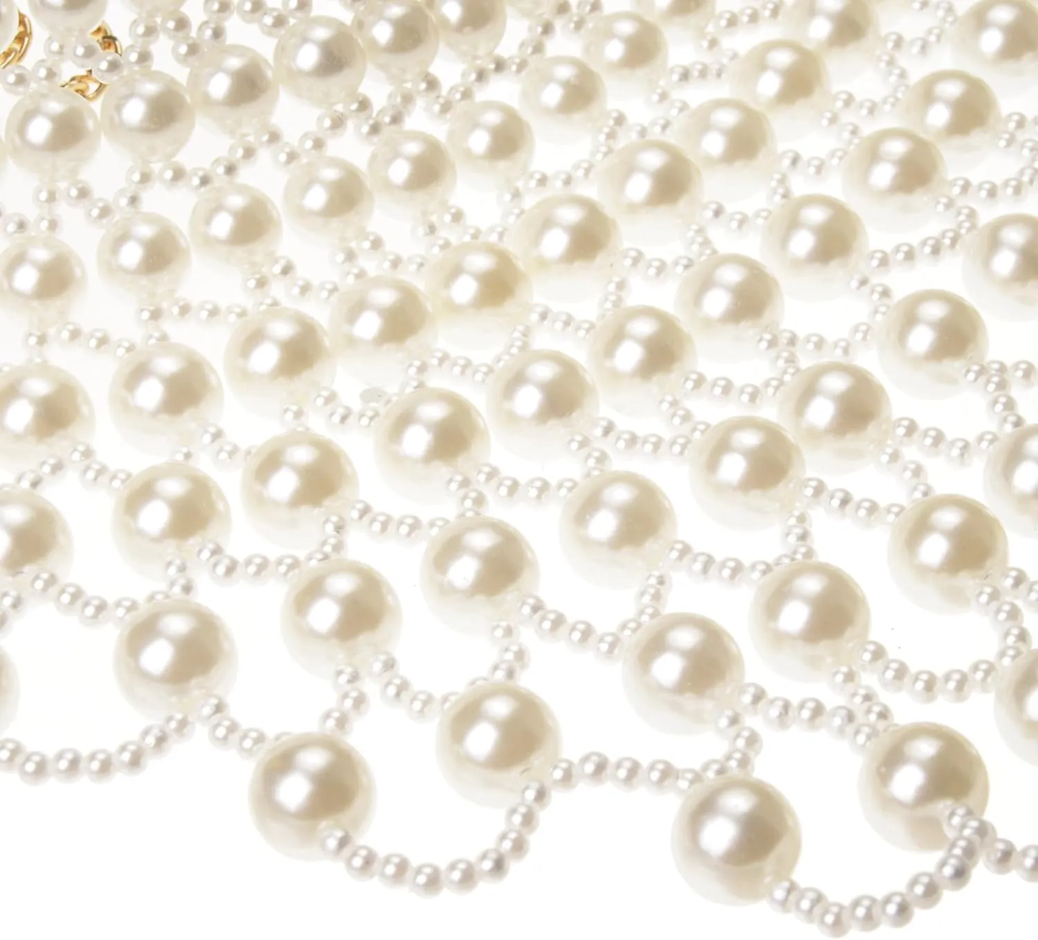 Jerollin Simulated Pearl Body Statement Necklace for Women, Fashion Collar Bib Necklaces Fashion Costume Jewelry