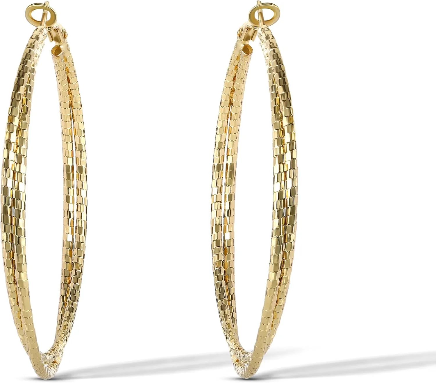 Jessica Simpson Womens Hoop Earrings - Silver-Tone or Gold-Tone Hoop Earrings for Women