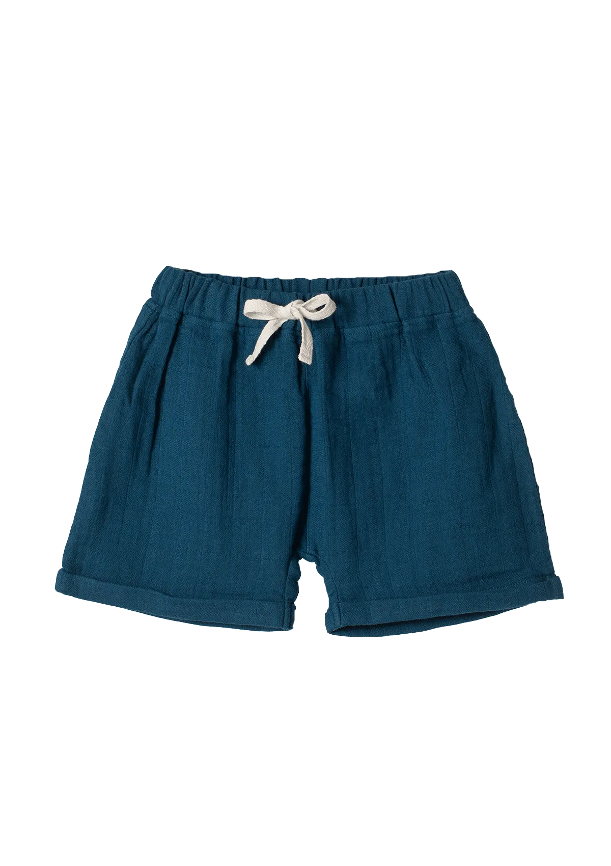 Jimmy shorts Play of Colors Petrol-blue organic muslin