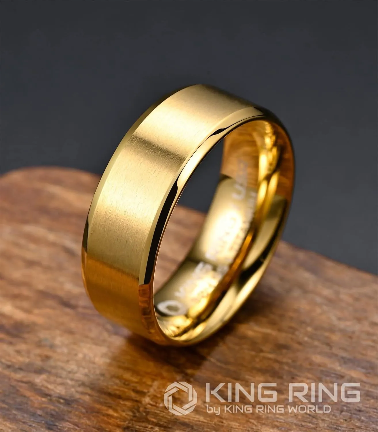 King Ring 4/6/8mm Basic Rings  Super Polished Matt Finish Mens Rings Wedding Bands for Men & Women  Designed in USA