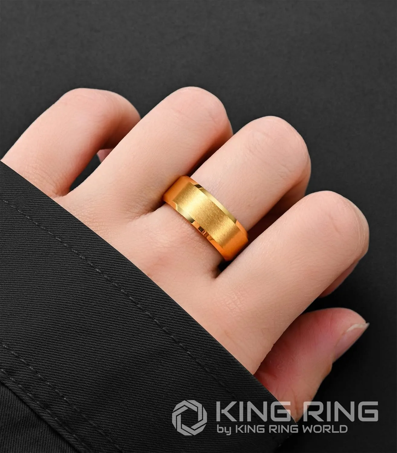 King Ring 4/6/8mm Basic Rings  Super Polished Matt Finish Mens Rings Wedding Bands for Men & Women  Designed in USA