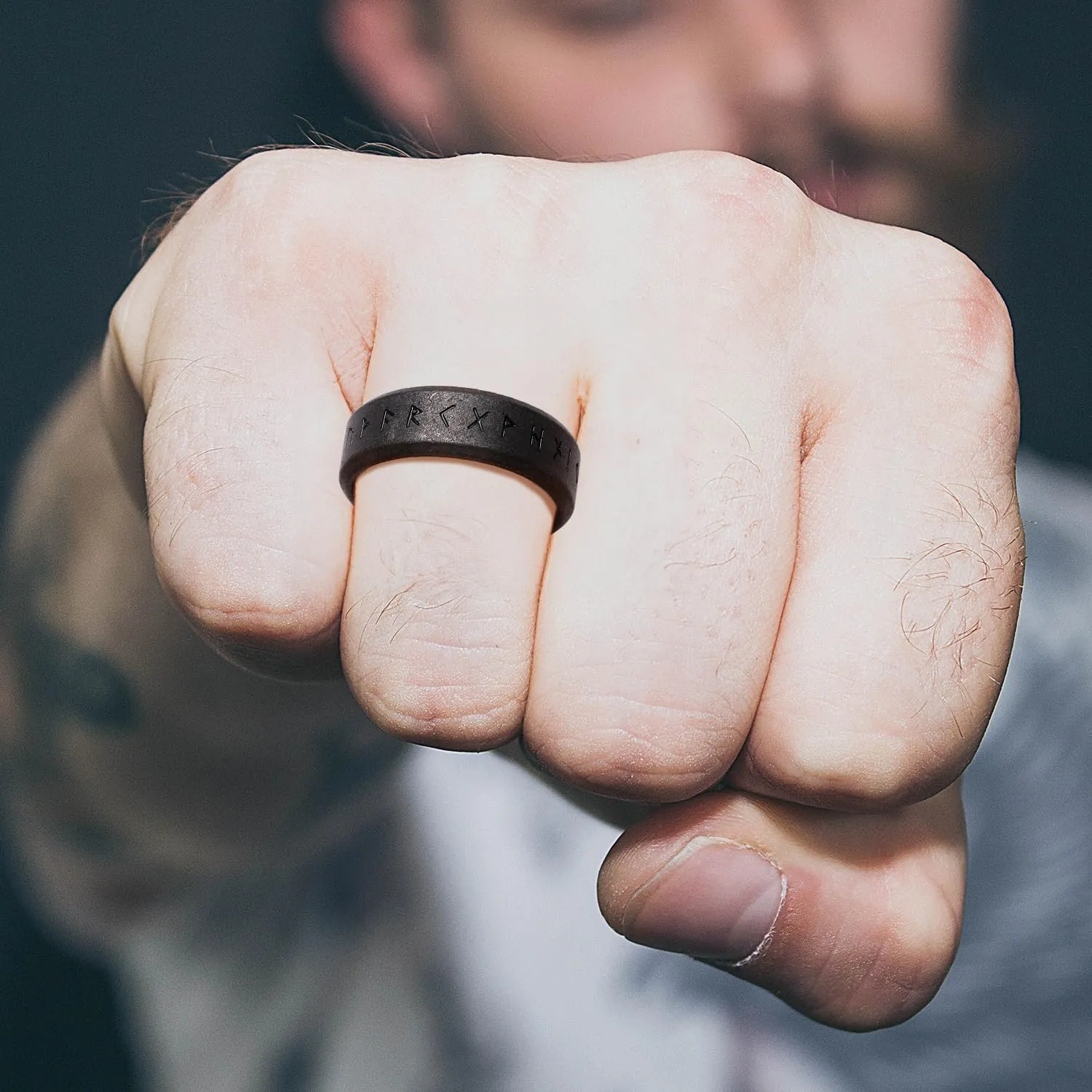 King Will Stainless Steel Wedding Band for Men - 8mm Black Silver Plated High Polished Inlay Celtic knot Ring for Everyday Wear Comfort Fit