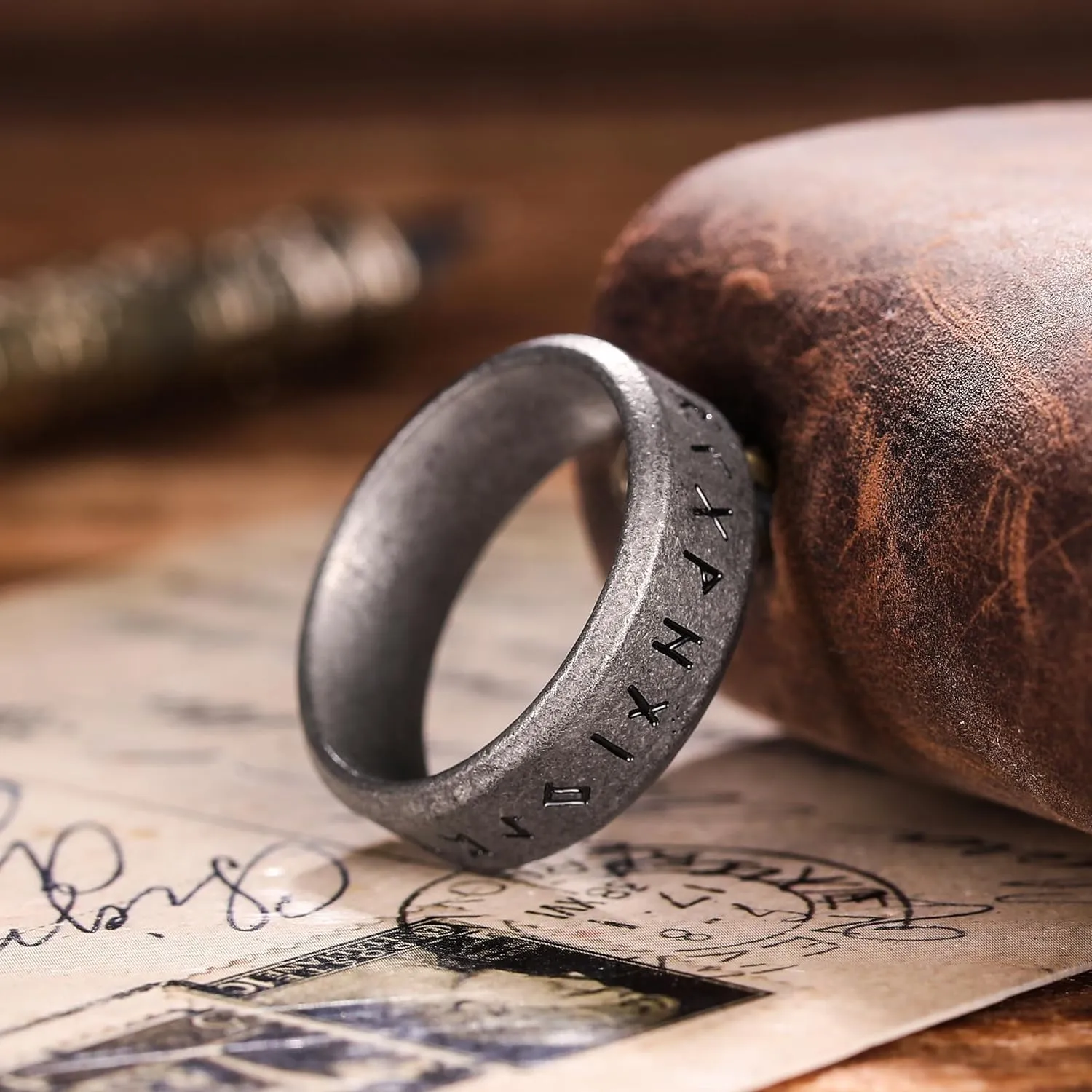 King Will Stainless Steel Wedding Band for Men - 8mm Black Silver Plated High Polished Inlay Celtic knot Ring for Everyday Wear Comfort Fit