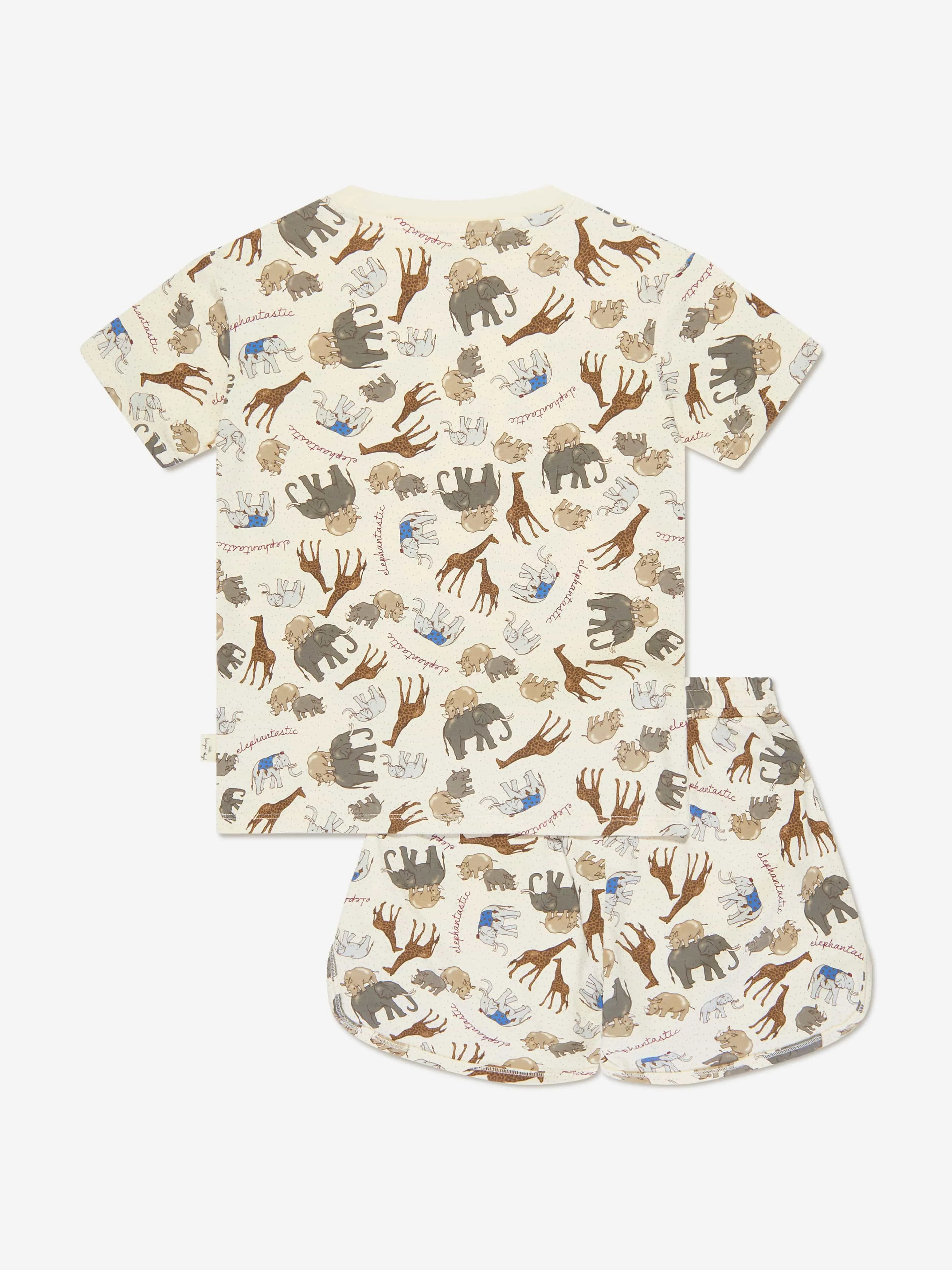 Konges Slojd Boys Organic Cotton Top And Shorts Set in Cream