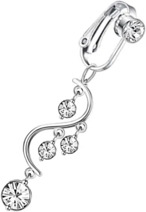LIFKOME Fashionable Button Jewelry Dangle Navel Ring Non Piercing Body Jewelry for Women for Girlfriend Wife Christmas Valentine