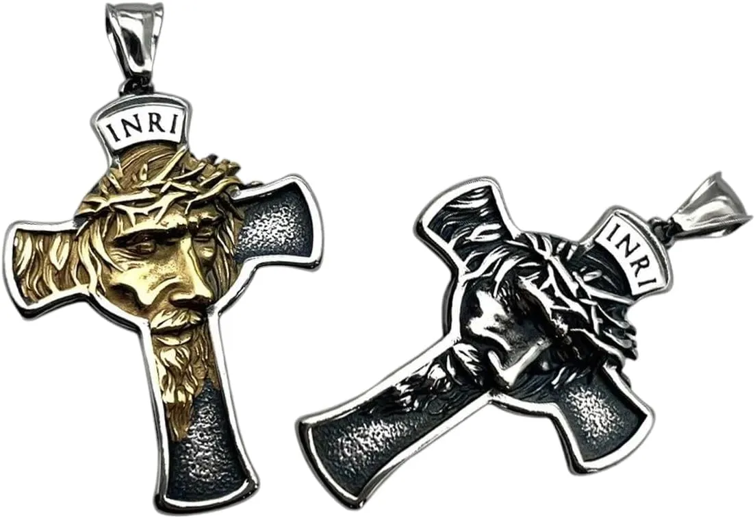 New for Arrival Trendy 2025 Stainless Steel Pendant Charms of Crucifix Jesus Cross New for Arrival Trendy Jewelry Fashion Accessories Creative Gift