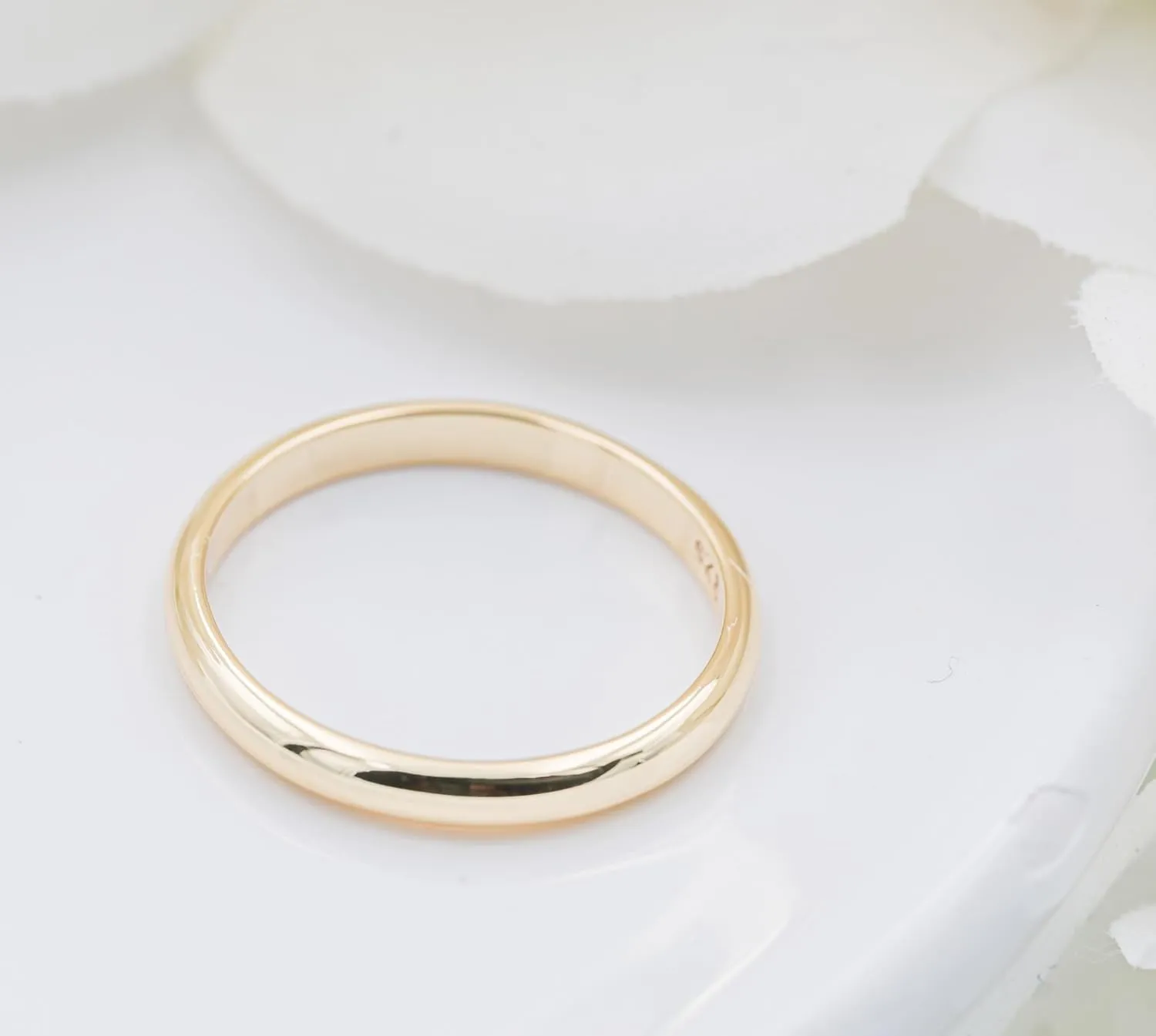 Precious Pieces Sterling Silver or 14K Gold-Plated Baby Ring, Twisted or Plain 2mm Band for Babies, Toddlers, Kids or Women