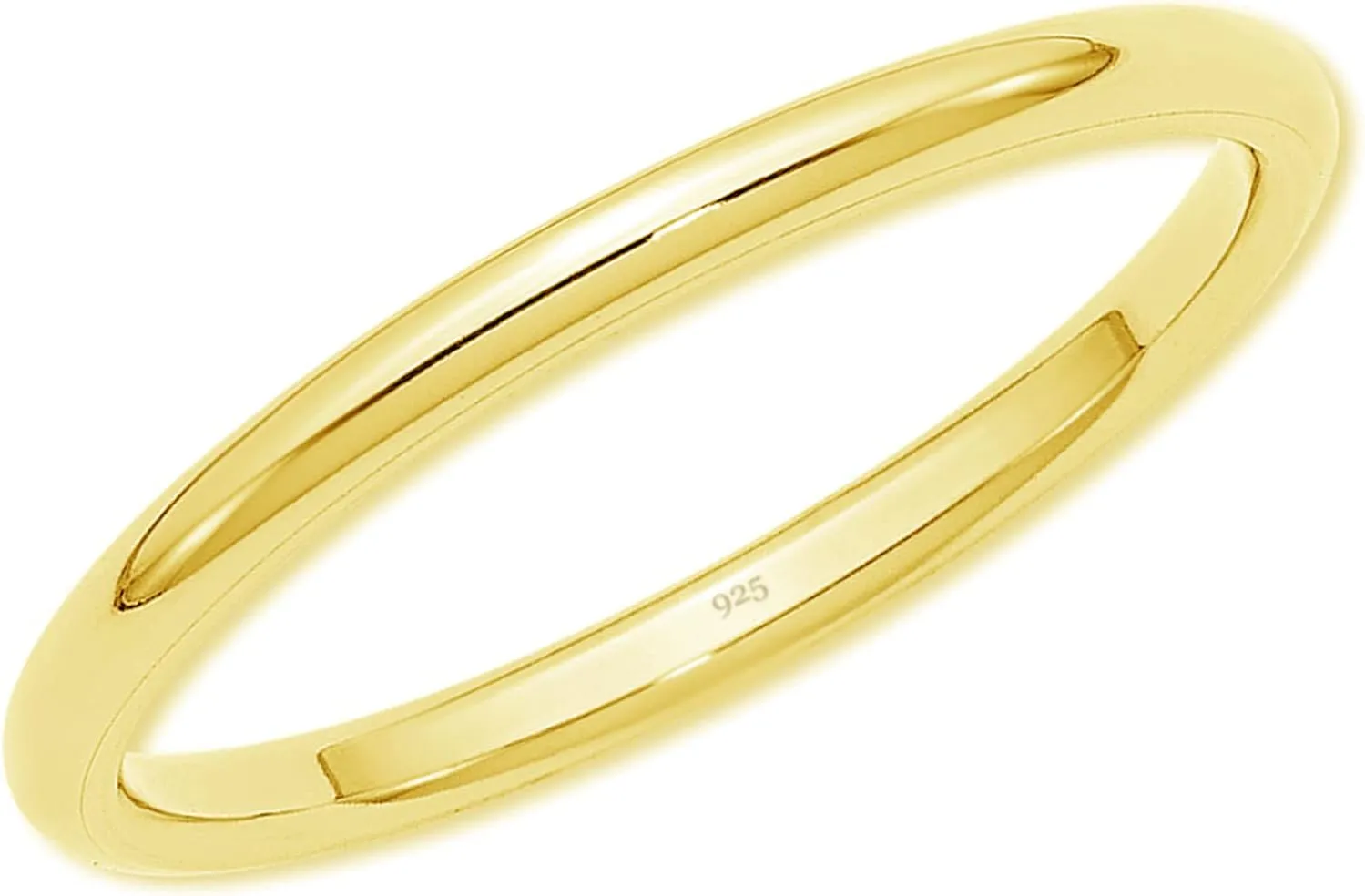Precious Pieces Sterling Silver or 14K Gold-Plated Baby Ring, Twisted or Plain 2mm Band for Babies, Toddlers, Kids or Women