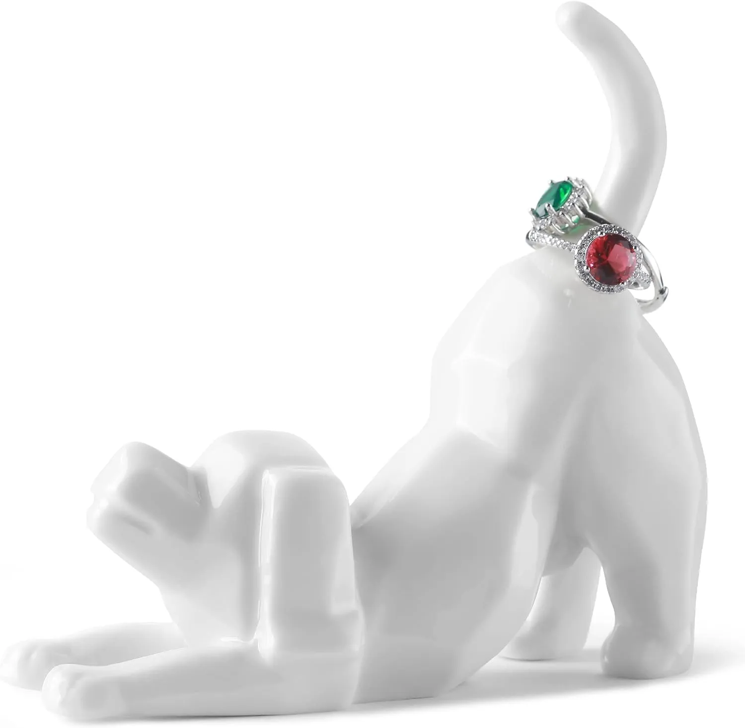 PUDDING CABIN Dog Mom Gift for Women, Dog Ring Holder Wedding Ring Stand, Dog Gift for Women/Men Birthday Christmas Valentines, Dog Figurine for Office Room Decor, Loss of Dog Sympathy Gift