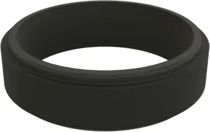 QALO Men & Women's Rubber Silicone Ring, Narrow Polished Step Edge Rubber Wedding Band, Breathable, Durable Unisex Engagement Silicone Ring, Multi Colors