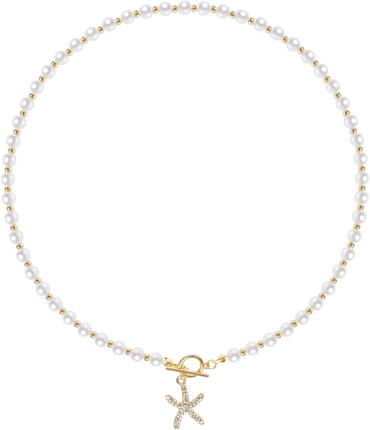 Rbenxia Pearl Choker Necklace for Women White Pearl Necklaces Adjustable Summer Beach Simple Bridesmaid Jewelry Gifts