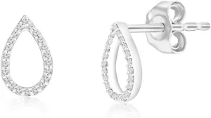 Real Diamond Stud Earrings for Women in Sterling Silver - Unique Diamond Earrings - Fine Diamond Earrings - Jewelry Gifts for Women
