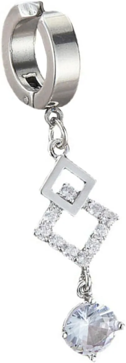 SAFIGLE Navel Ring Belly Ring Belly Button Rings Dangling Clip on Belly Button Rings Stainless Steel Belly