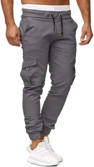 sdbrld Cargo Pants For Men Mens Cargo Pants Solid Drawstring Sport Jogger Cargo Pants Outdoor Casual Hiking Trousers Panrts