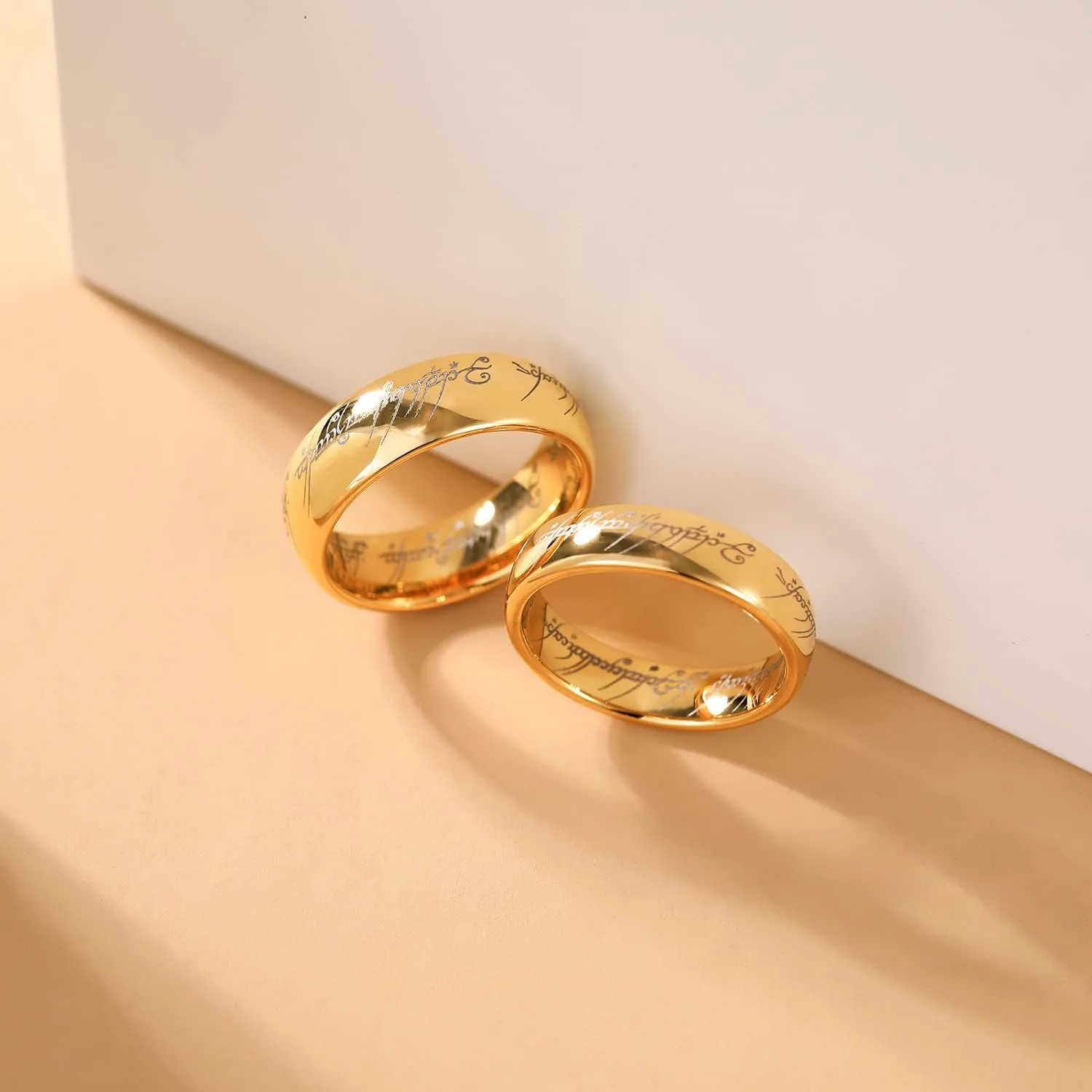 SHINYSO 6mm 8mm Tungsten Carbide Rings Gold Plated Wedding Band for Men Women Polished Comfort Fit Size 6-13