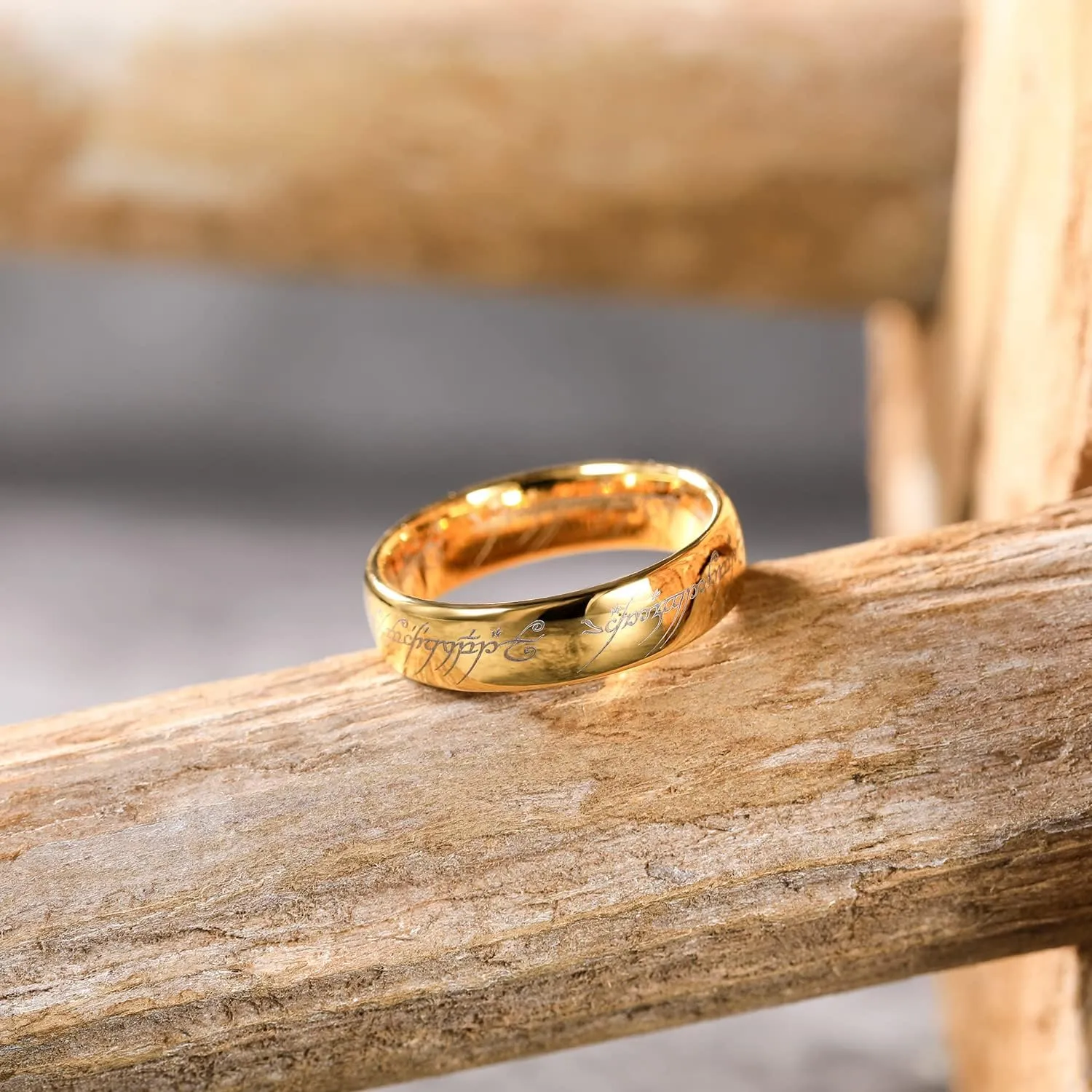 SHINYSO 6mm 8mm Tungsten Carbide Rings Gold Plated Wedding Band for Men Women Polished Comfort Fit Size 6-13