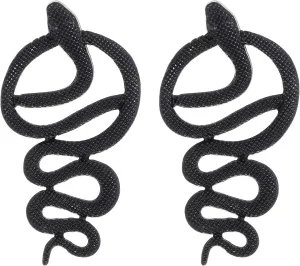 Snake Studs Earrings Gold Long Dangle Serpent Earrings Snake Climber Earrings CZ Snake Ear Clip Wrap Around Earring Silver Punk Snake Earrings Jewelry