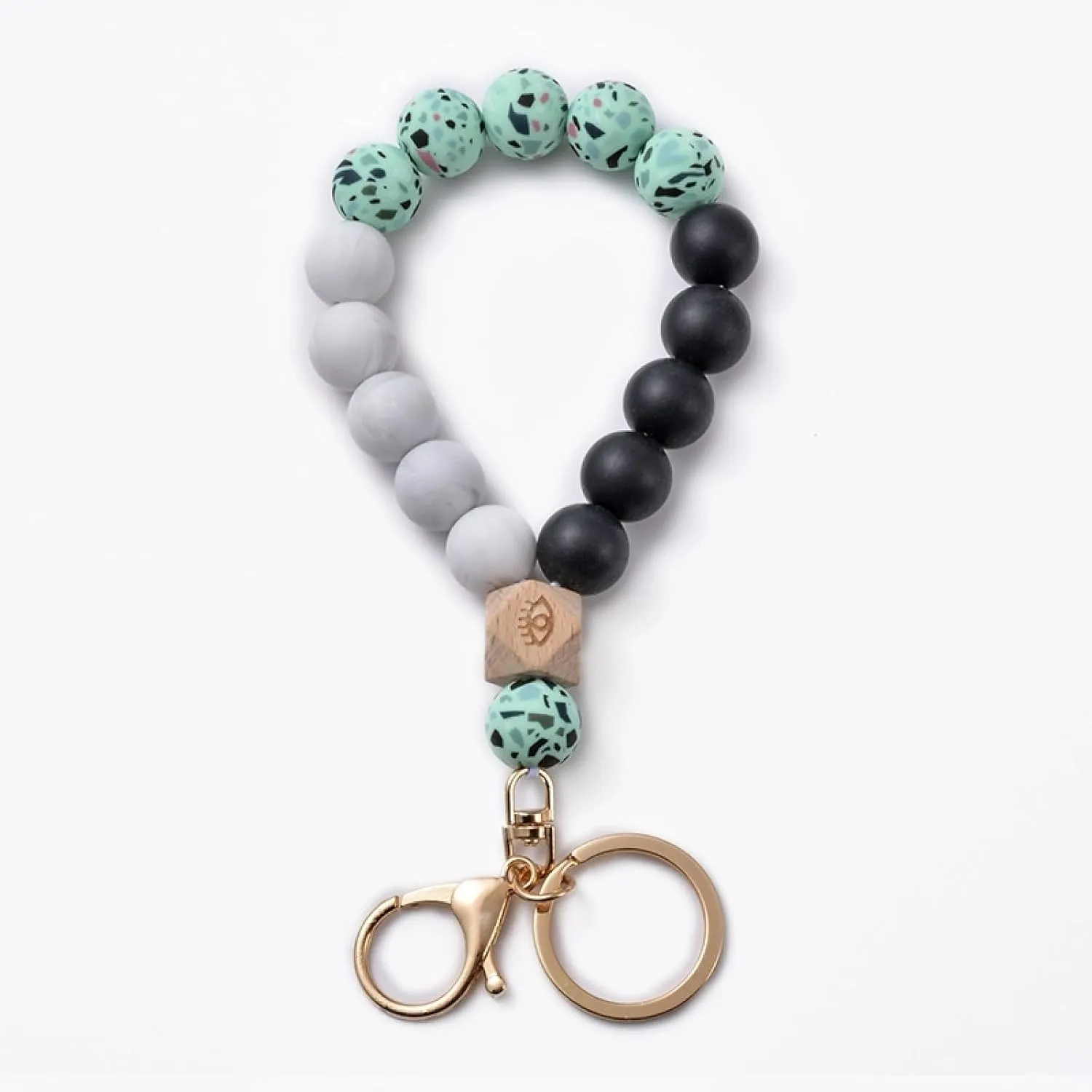 Stacked Bracelet, Metal Bracelet for Men Crystal Black Alloy Adjustable Round Natural Stone Beads for Wedding A Best Friend Bracelet