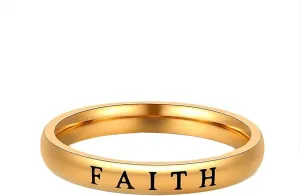 Stainless Steel Rings for Women, Promise Rings for Women Polished 3MM English Engraved Love Comfort Fit Custom Personalized Ring Silver