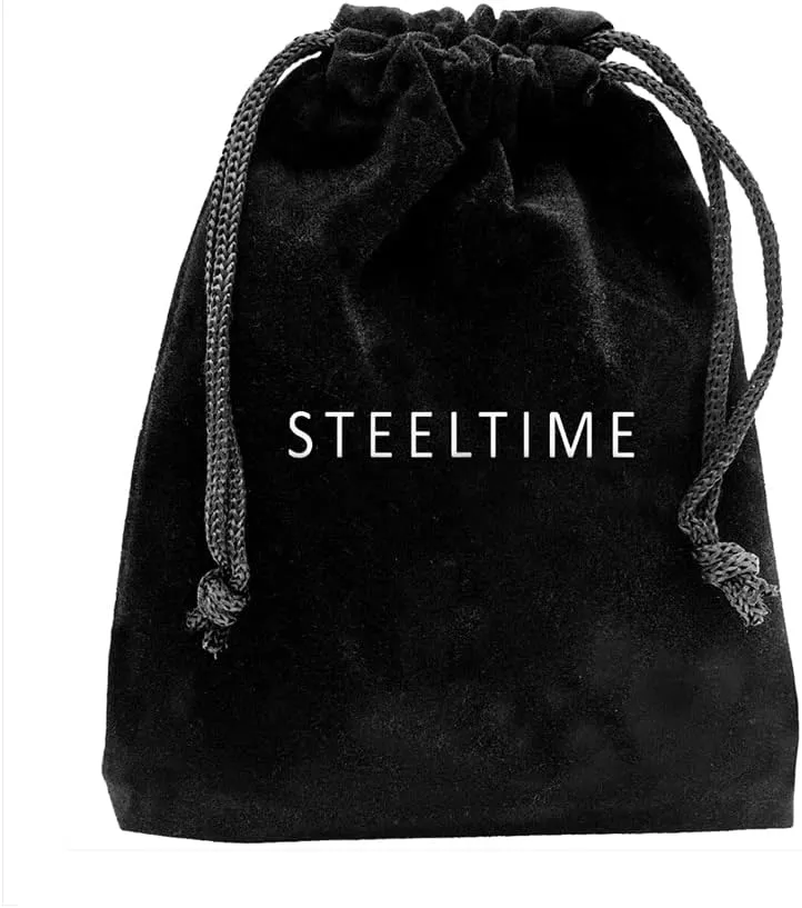 Steeltime Stainless Steel Franco Chain Link   Singapore and Cuban   Rope Double Chain Layered Necklace Stack