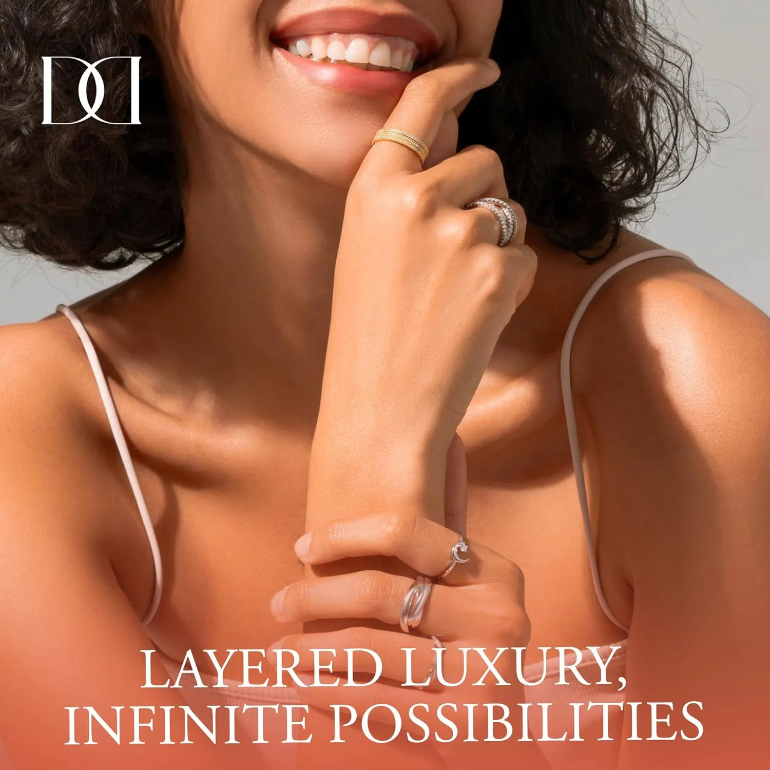 Sterling Silver Interlocking Ring for Women - 925 Trinity Rolling Ring - Handmade Dainty Stackable Jewelry Rings, Ideal Gift for Anniversary or Special Occasions - 2mm or 3mm Bands, Sizes 4-12