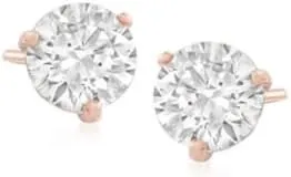 Swarovski Crystal "Solitaire" Clear Crystal Stud Earrings