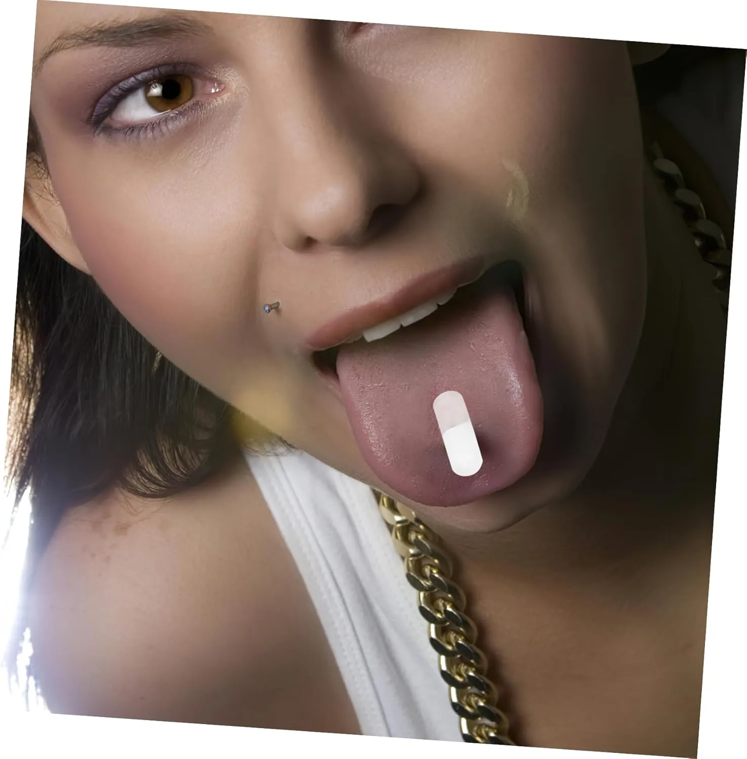 TENDYCOCO 20 Pcs Pill Tongue Ring Body Piercing Jewelry Body Jewlery Body Jewelry Belly Button Rings Eyebrow