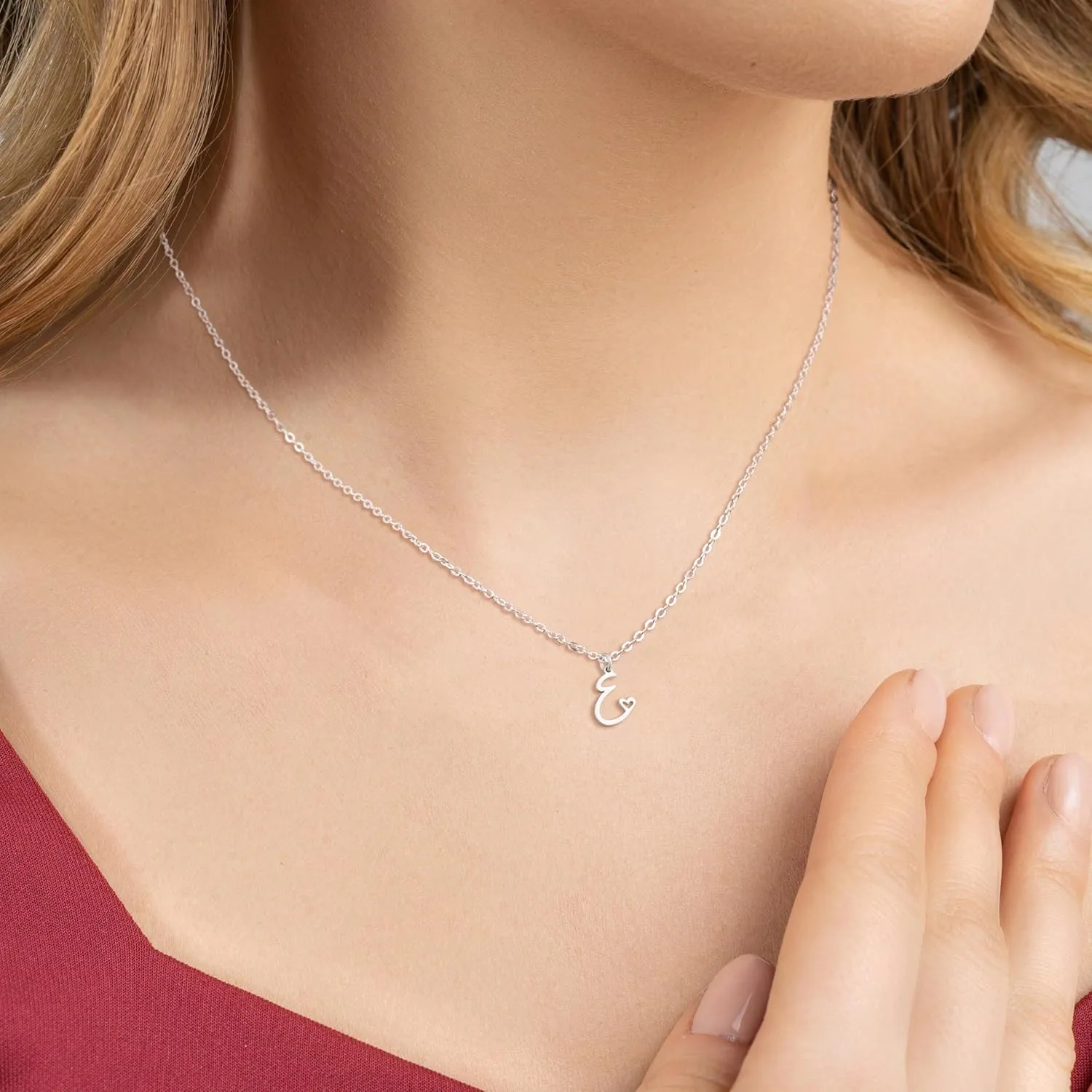 Tewiky Initial Necklace for Women-14k Gold Filled Dainty Letter Necklaces Trendy Cute Custom Personalized Monogram