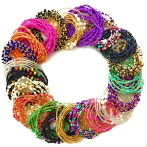 Waist Bead 2 pcs, Sizes 40" to 57" Belly beads, Waist Bead Choose Color, Stretchy Elastic String, African Waist Beads, Body Chain, Beaded Belly Chain, Waist chain, Summer Jewelry, Bikini Jewelry