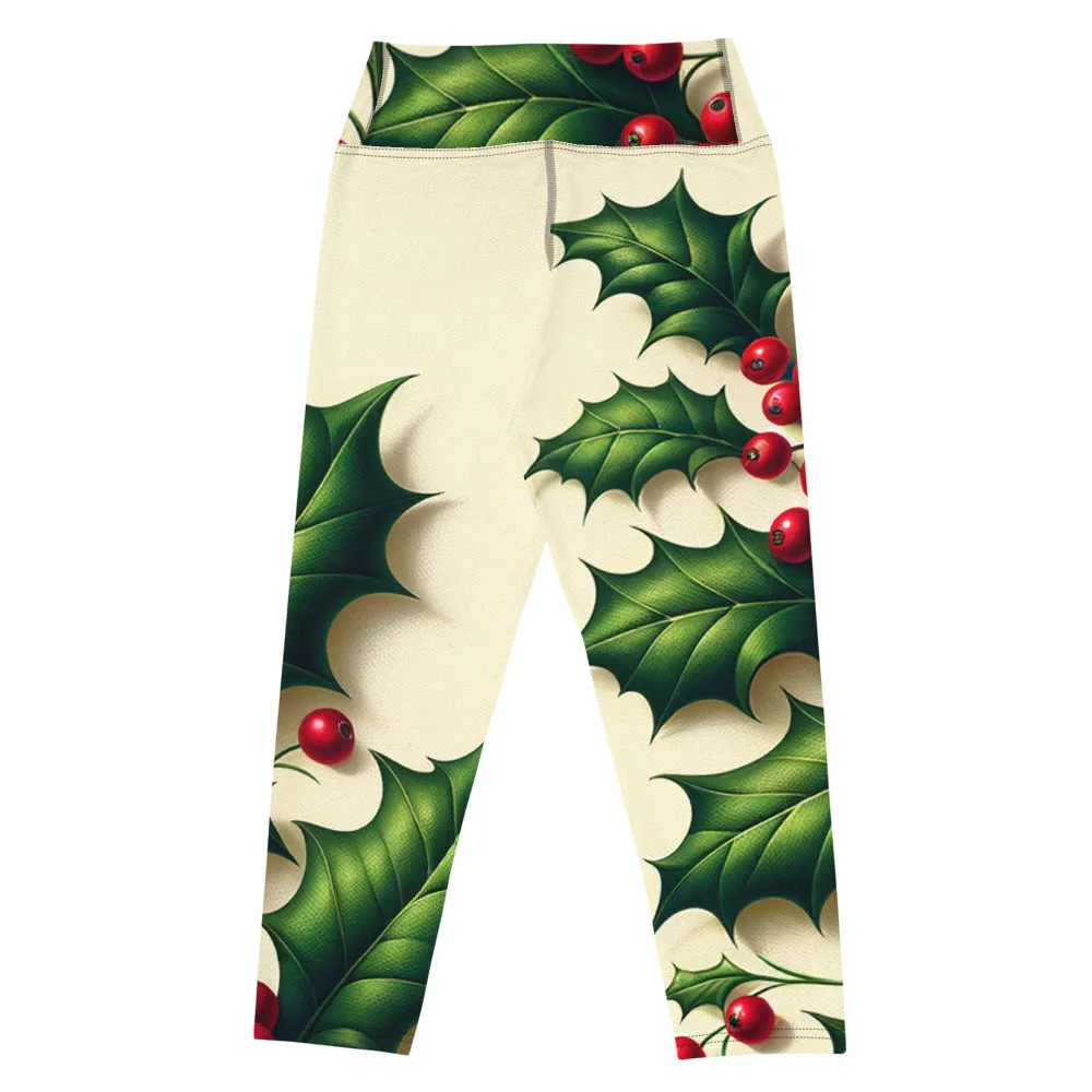 Whimsical Winter Wear Yoga Capri Leggings