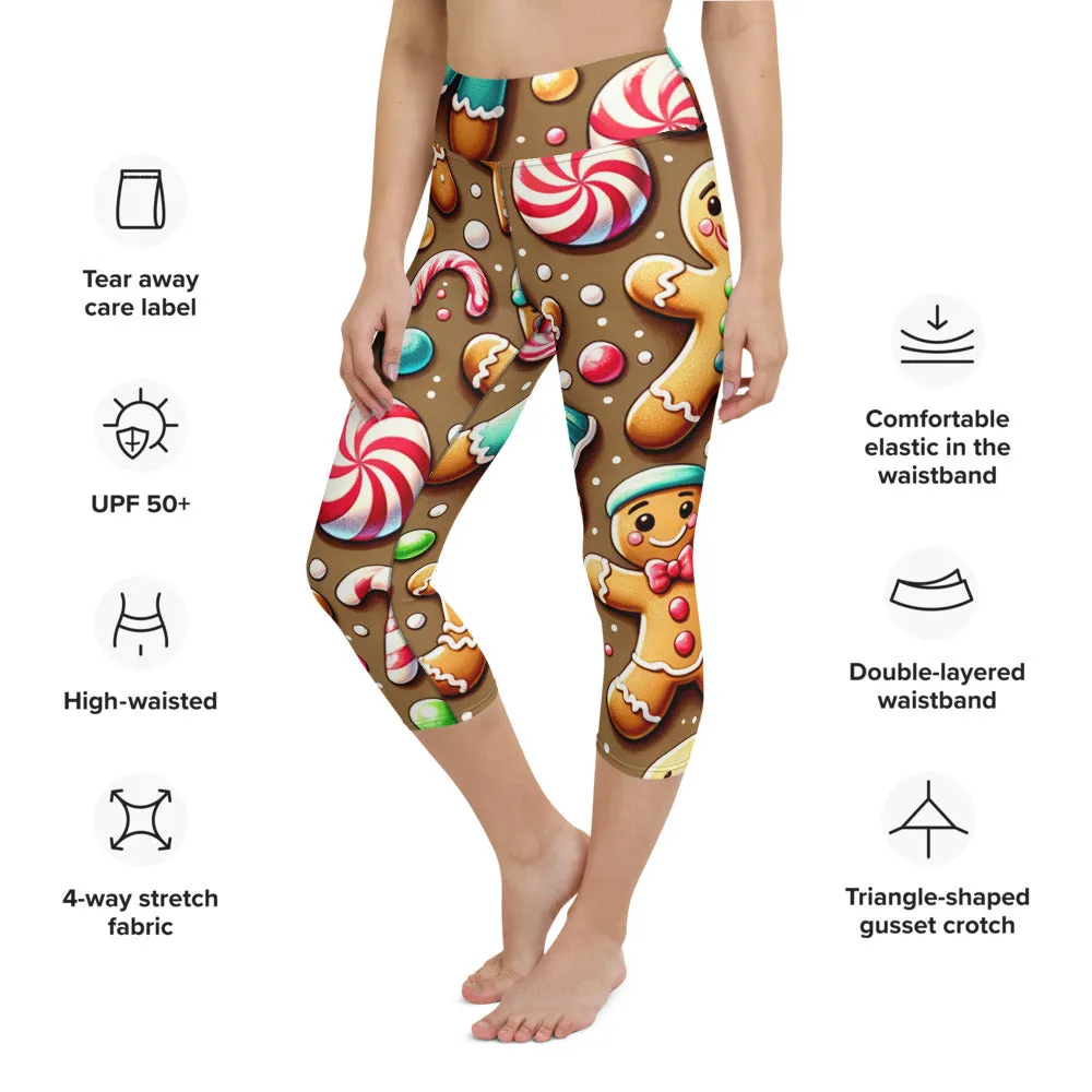 Whimsical Winter Wear Yoga Capri Leggings