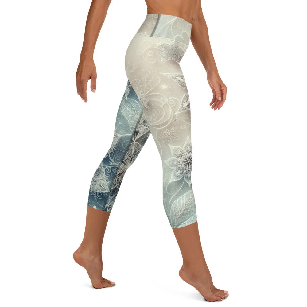 Whimsical Winter Wear Yoga Capri Leggings