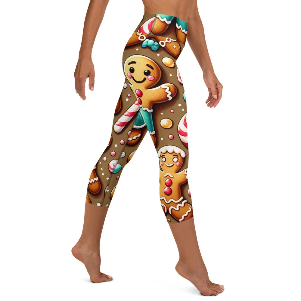 Whimsical Winter Wear Yoga Capri Leggings