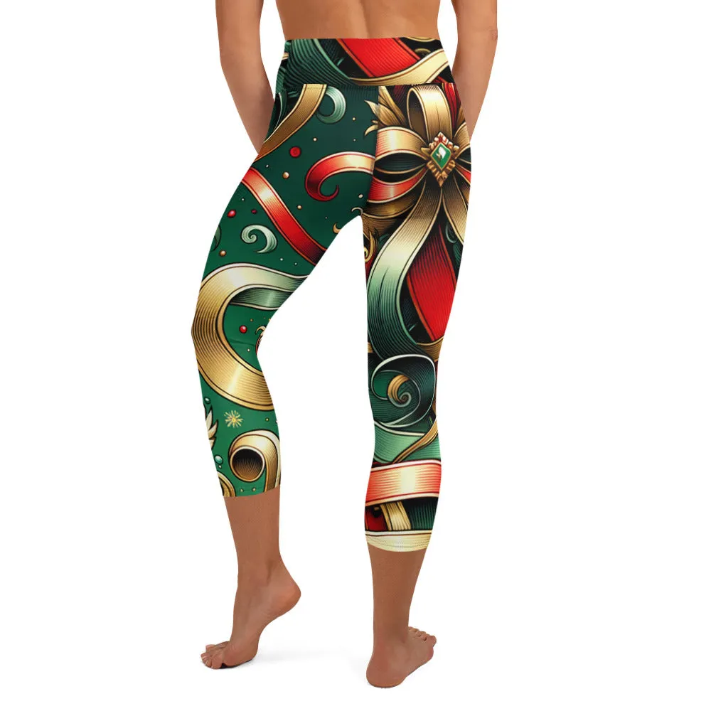 Whimsical Winter Wear Yoga Capri Leggings