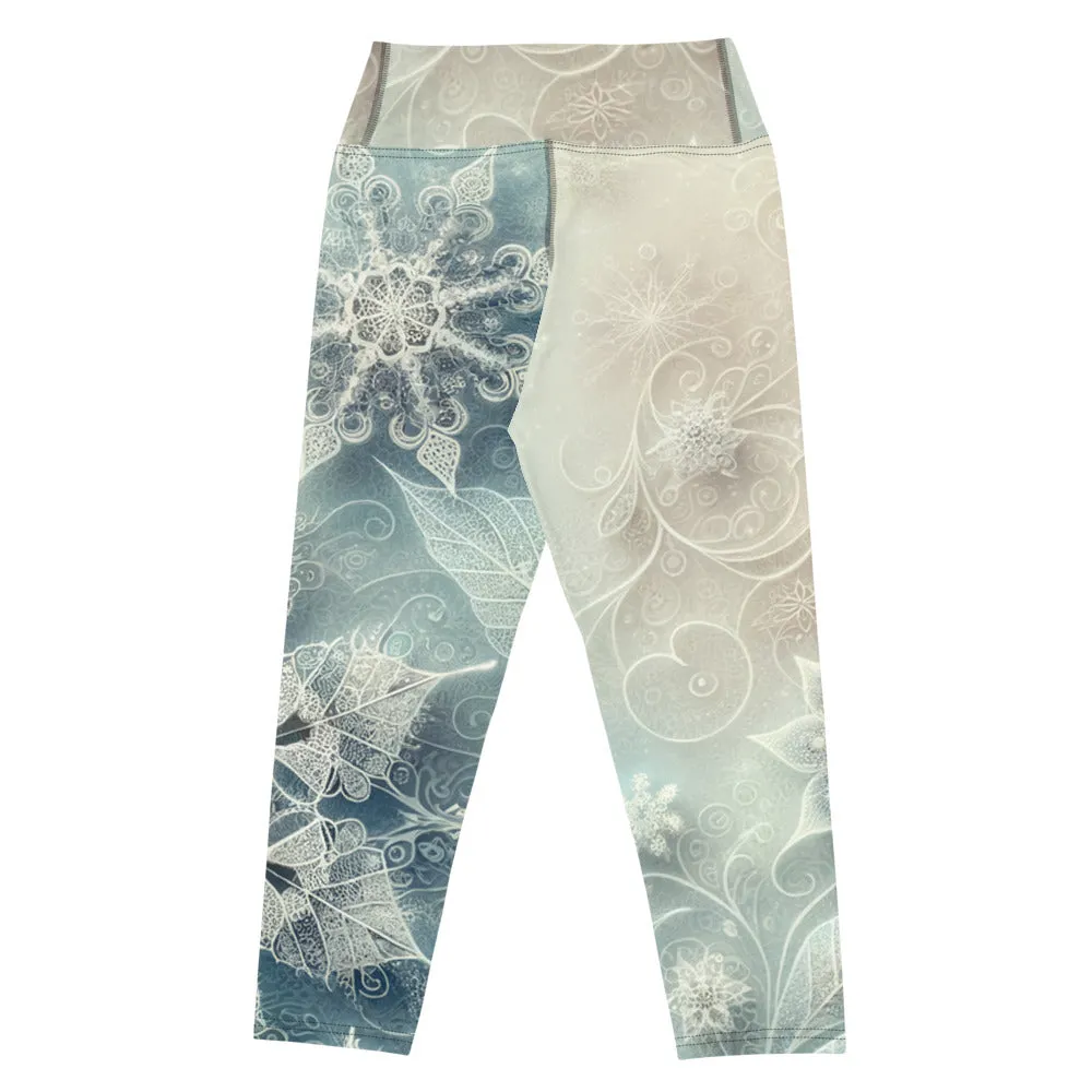 Whimsical Winter Wear Yoga Capri Leggings