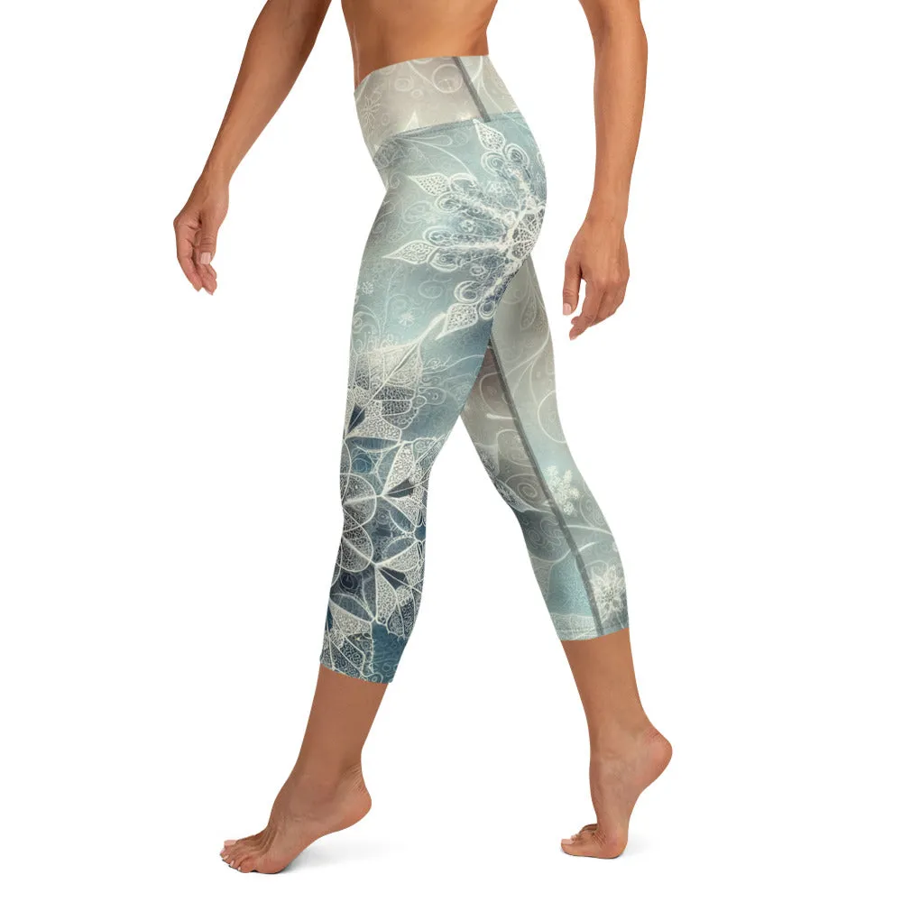 Whimsical Winter Wear Yoga Capri Leggings