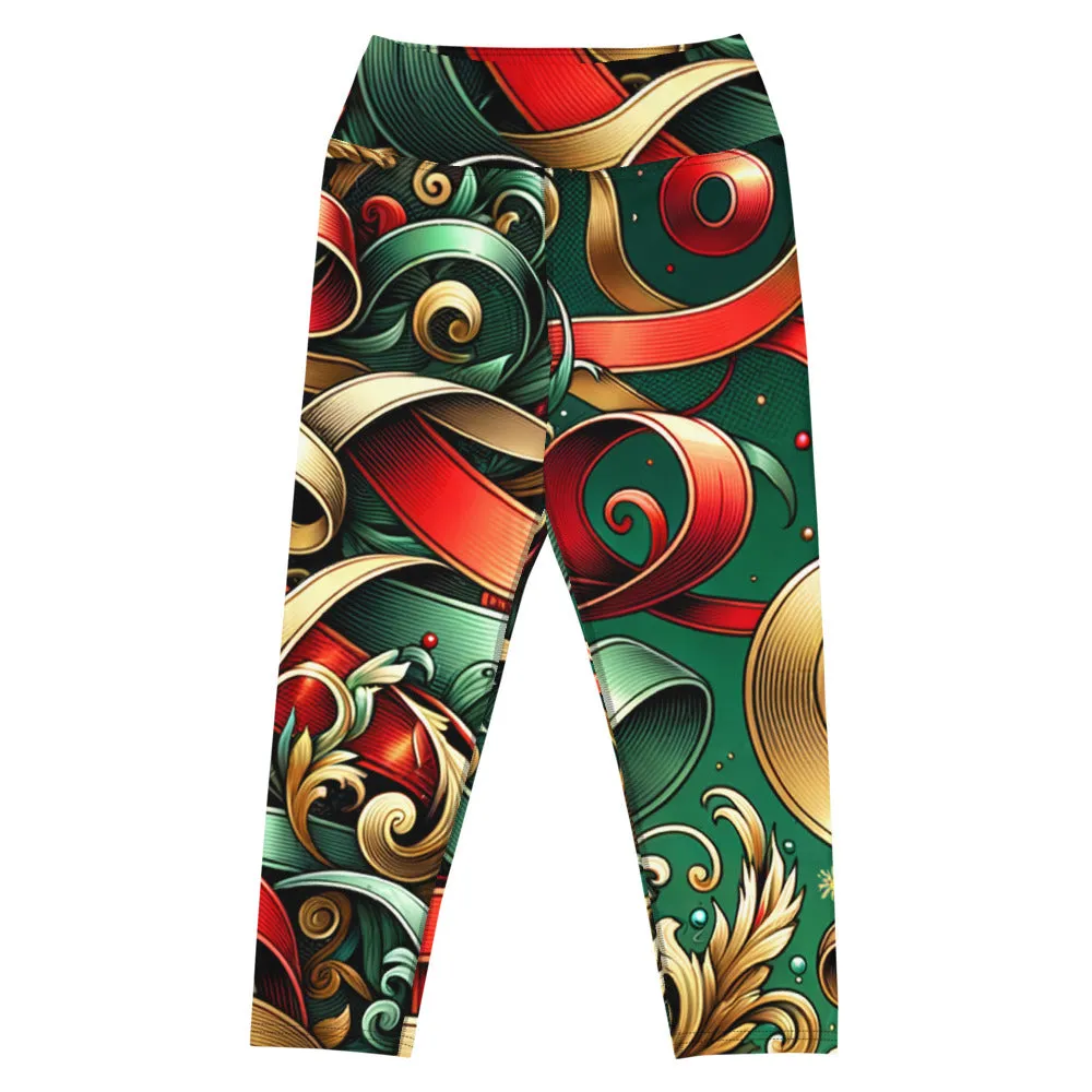Whimsical Winter Wear Yoga Capri Leggings