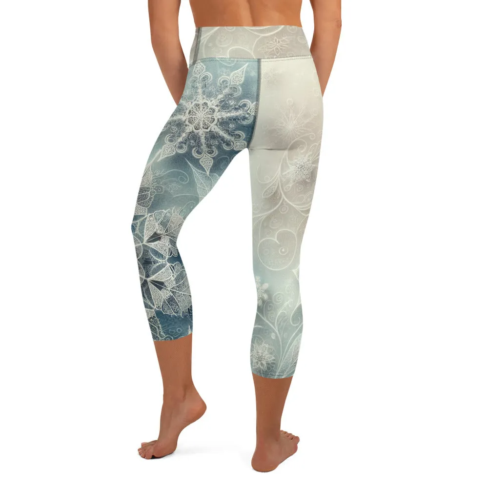 Whimsical Winter Wear Yoga Capri Leggings
