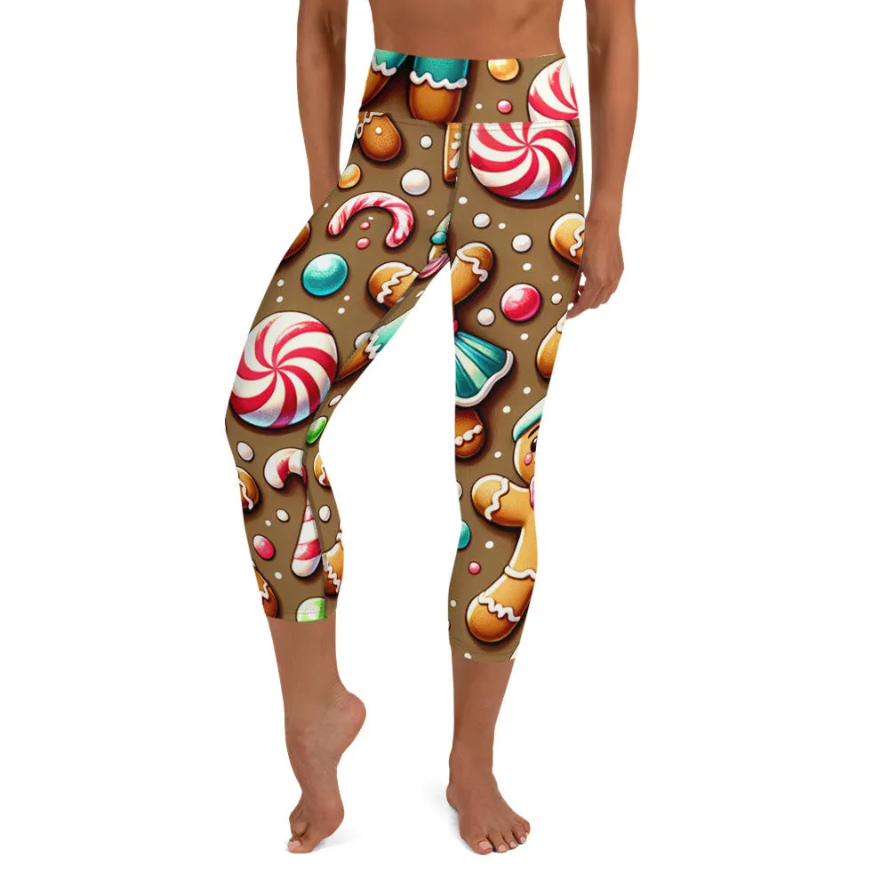 Whimsical Winter Wear Yoga Capri Leggings