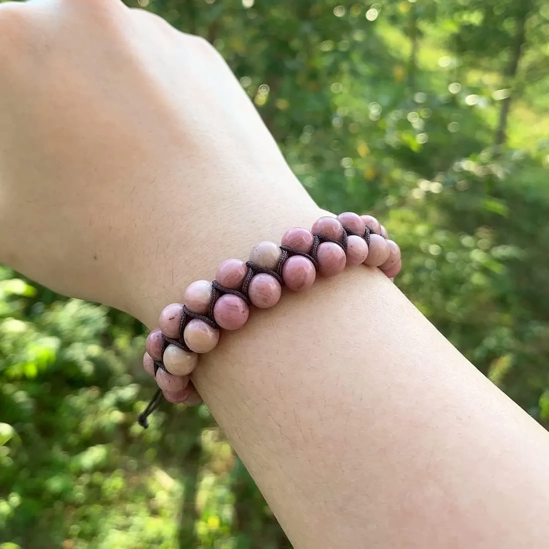 YGLINE Beads Bracelet Healing Crystal Bracelet Meditation Relax Anxiety Bangle for Womens Mens