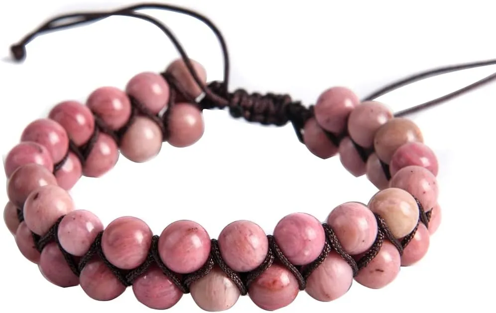 YGLINE Beads Bracelet Healing Crystal Bracelet Meditation Relax Anxiety Bangle for Womens Mens